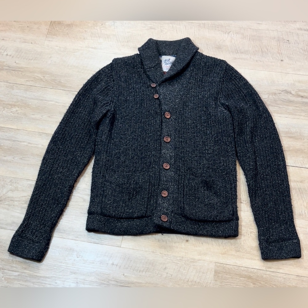 Topman Men’s Wool Blend Shawl Collar Cardigan Sweater Size Medium
